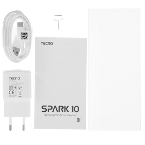 6.56" Смартфон Tecno SPARK 10 128 ГБ синий