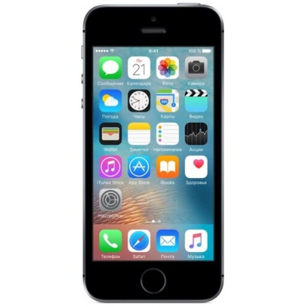 Смартфон Apple iPhone SE 16Gb Space Grey 2x1.8Ghz/2048Mb/1136x640/IPS/LTE/GPS/Cam12/iOS