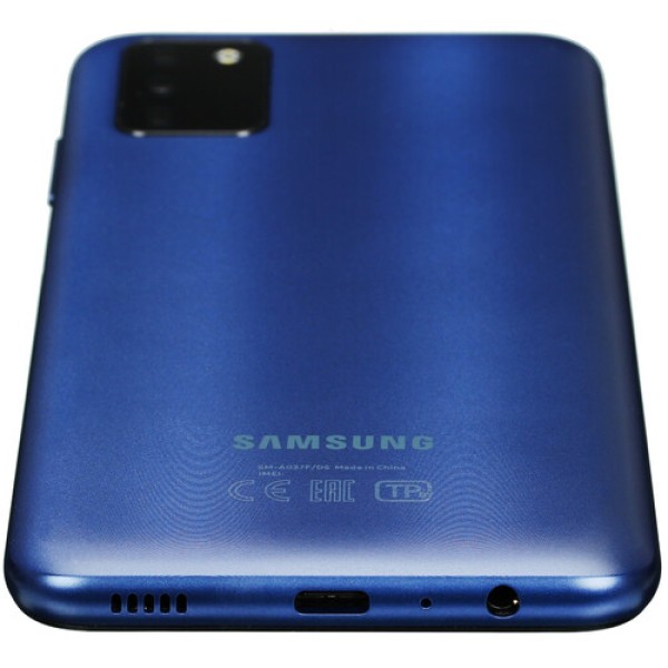 6.5" Смартфон Samsung Galaxy A03s 64 ГБ синий [8x(2.3 ГГц), 4 Гб, 2 SIM, TN, 1600x720, камера 13+2+2 Мп, 4G, GPS, 5000 мА*ч]