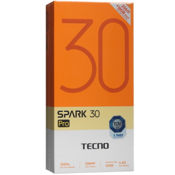6.78" Смартфон Tecno SPARK 30 Pro 256 ГБ черный