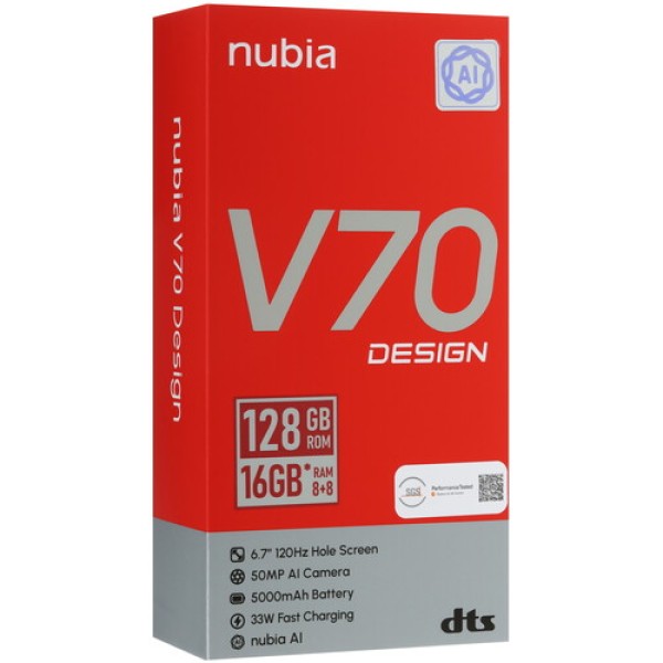 6.7" Смартфон Nubia V70 Design 128 ГБ зеленый