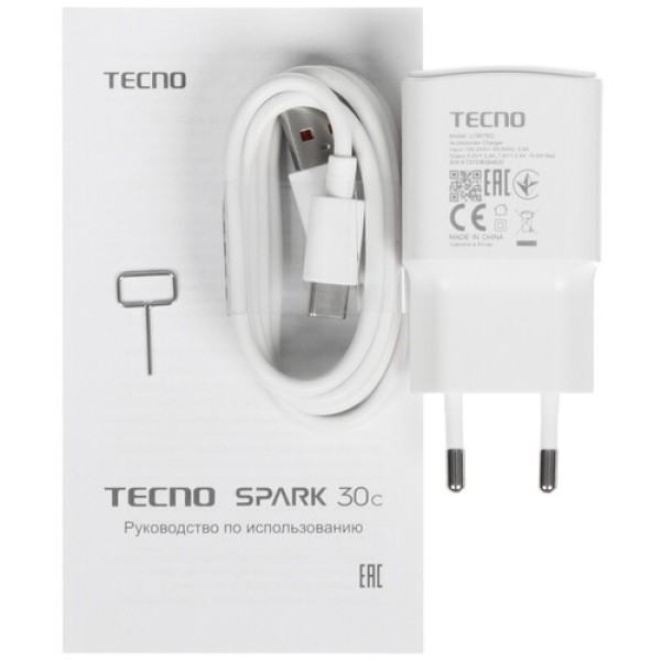 6.67" Смартфон Tecno SPARK 30C 256 ГБ черный