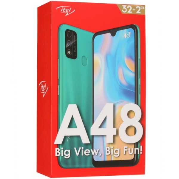6.1" Смартфон Itel A48 32 ГБ зеленый