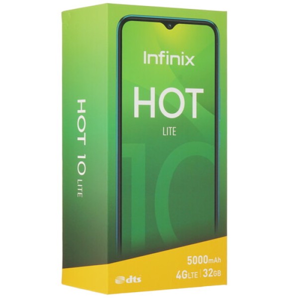 6.6" Смартфон Infinix HOT 10 Lite 32 ГБ черный