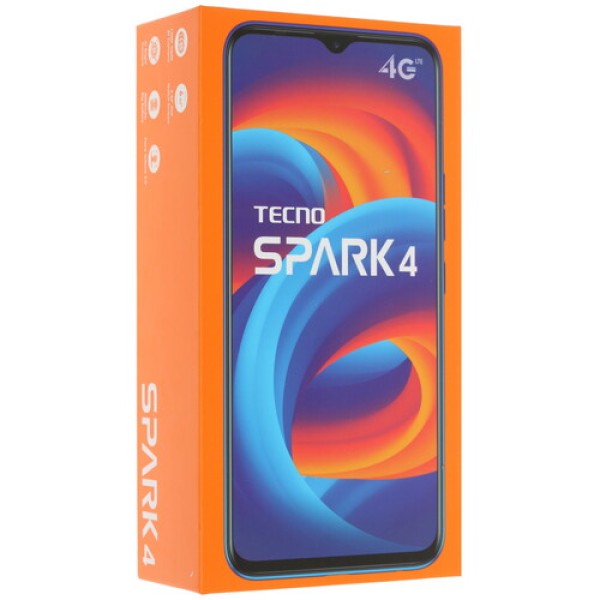 Смартфон Tecno Spark 4 Air 6.088" 32Gb Misty Grey MT6761/4x2,0Ghz/2048Mb/1560x720/2SIM/LTE/Cam13+0.8/3000mAh/Android 9