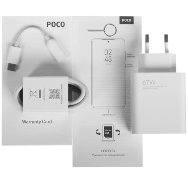 Смартфон Poco F4 8/256Gb [6.67"/5G/NFC/Cam64Mpx/4500mAh/Moonlight Silver]