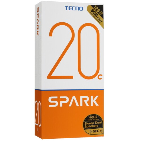 6.56" Смартфон Tecno SPARK 20C 128 ГБ зеленый