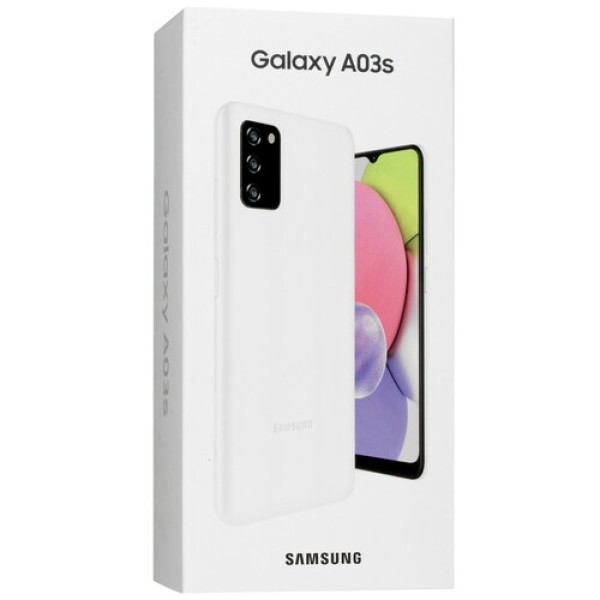 Смартфон Samsung Galaxy A03s 4/64Gb [6,5"/LTE/Cam13+2+2+2Mpx/5000mAh/White]