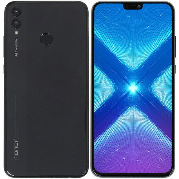 Смартфон Honor 8X 6.5" 64Gb Black 8(4x2.2Ghz+4x1,7Ghz)/4096Mb/2340x1080/2SIM/LTE/NFC/GPS/Cam20+2/3750mAh/Android 8.1
