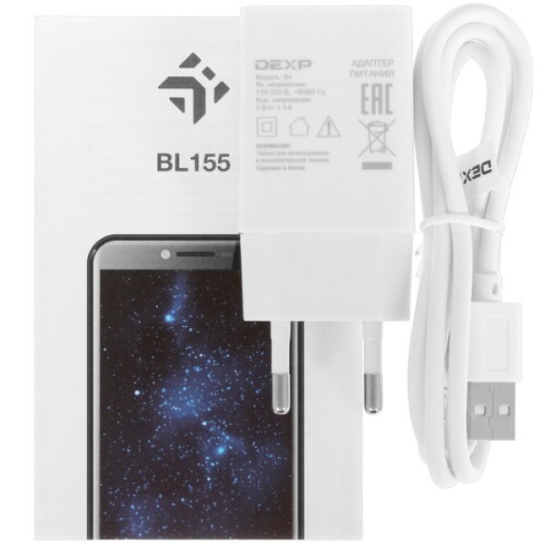5.45" Смартфон DEXP BL155 32 ГБ серый