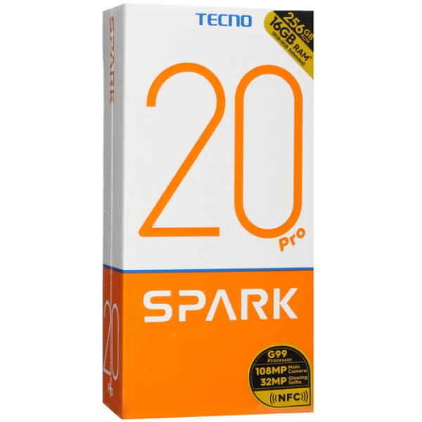 6.8" Смартфон Tecno SPARK 20 Pro 256 ГБ голубой