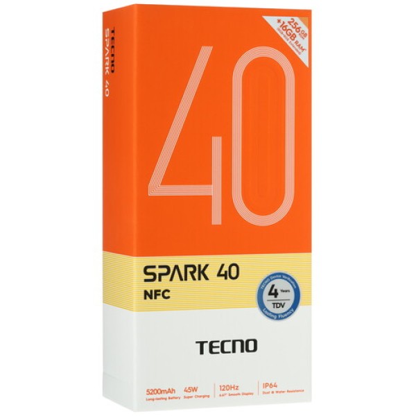 6.67" Смартфон Tecno SPARK 40 256 ГБ белый