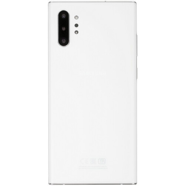 Смартфон Samsung Galaxy Note 10+ 6.8" 256Gb White Exynos9825(2x2.7Ghz+2x2.3Ghz+4x1.95Ghz)/12Gb/3040x1440/dAMOLED/2SIM/LTE/Cam16+12+12/4300mAh/An9