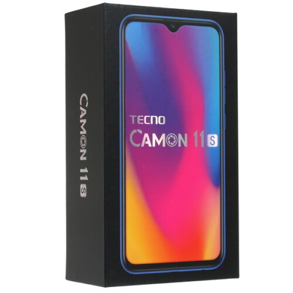 Смартфон Tecno Camon 11s 6.2" 32Gb Blue MT6761/4x2,0Ghz/3072Mb/1520x720/IPS/2SIM/LTE/Cam13+8+2/3500mAh/Android 9.0