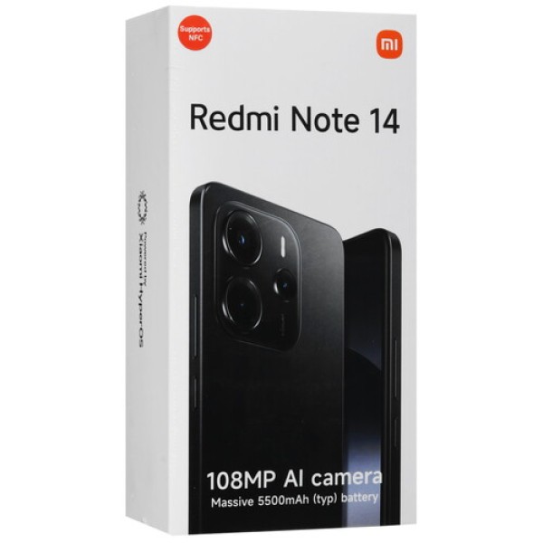 6.67" Смартфон Xiaomi Redmi Note 14 256 ГБ черный