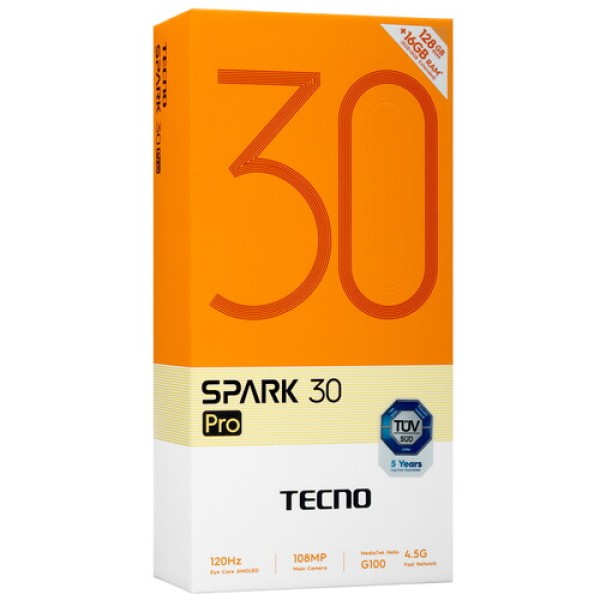 6.78" Смартфон Tecno SPARK 30 Pro 128 ГБ белый