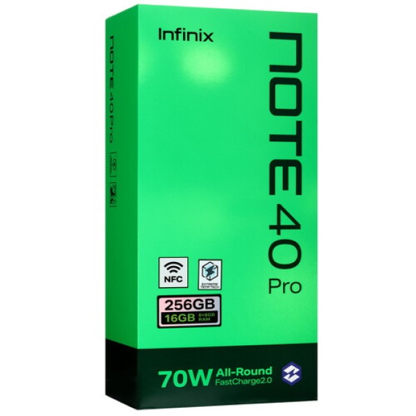 6.78" Смартфон Infinix NOTE 40 Pro 256 ГБ черный