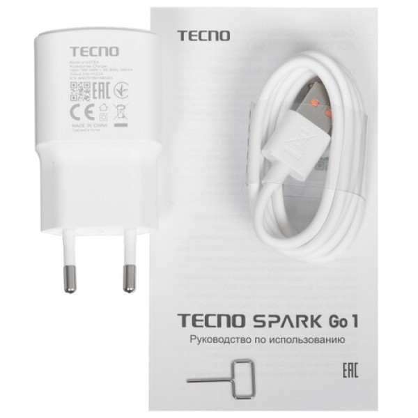 6.67" Смартфон Tecno SPARK GO 1 64 ГБ белый