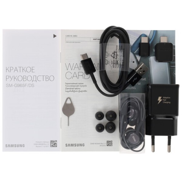 Смартфон Samsung Galaxy S9+ 6.2" 64Gb Black 8(4x2,9Ghz+4x1,9Ghz)/6144Mb/2960x1440/sAMOLED/2SIM/LTE/NFC/IP68/Cam12+12/3500mAh/Android 8.0