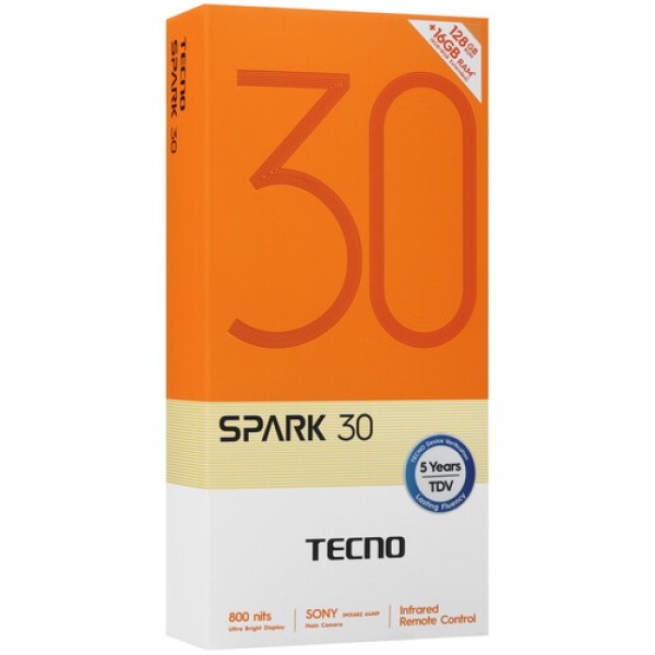 6.78" Смартфон Tecno SPARK 30 4G 128 ГБ белый