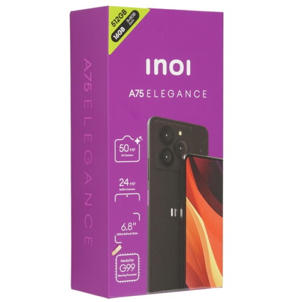 6.78" Смартфон INOI A75 Elegance 512 ГБ черный