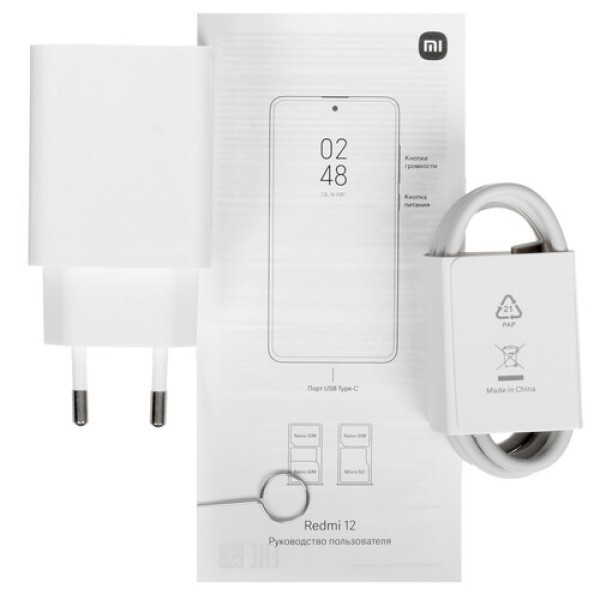 6.79" Смартфон Xiaomi Redmi 12 4G 256 ГБ серебристый