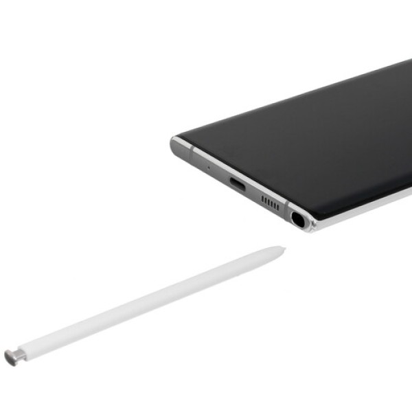 Смартфон Samsung Galaxy Note 10+ 6.8" 256Gb White Exynos9825(2x2.7Ghz+2x2.3Ghz+4x1.95Ghz)/12Gb/3040x1440/dAMOLED/2SIM/LTE/Cam16+12+12/4300mAh/An9