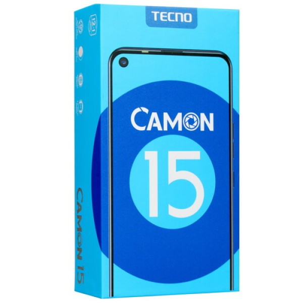 6.6" Смартфон Tecno CAMON 15 64 ГБ фиолетовый