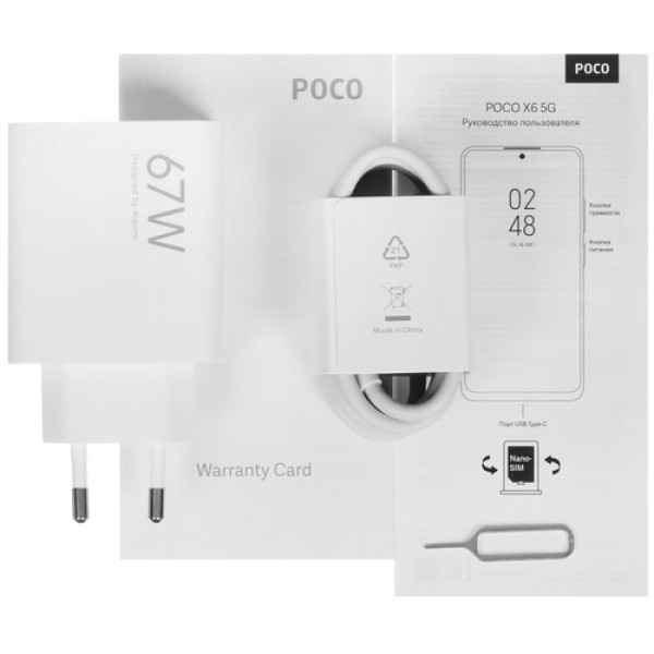 6.67" Смартфон POCO X6 256 ГБ черный