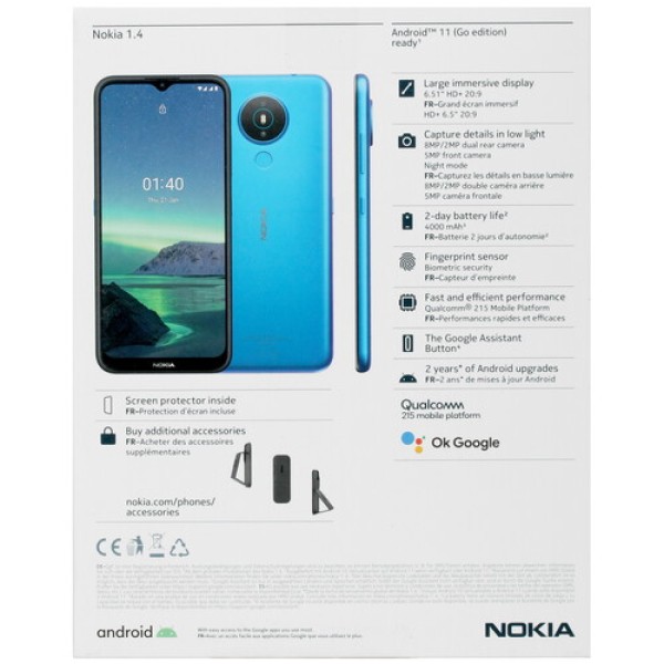 6.52" Смартфон Nokia 1.4 64 ГБ фиолетовый