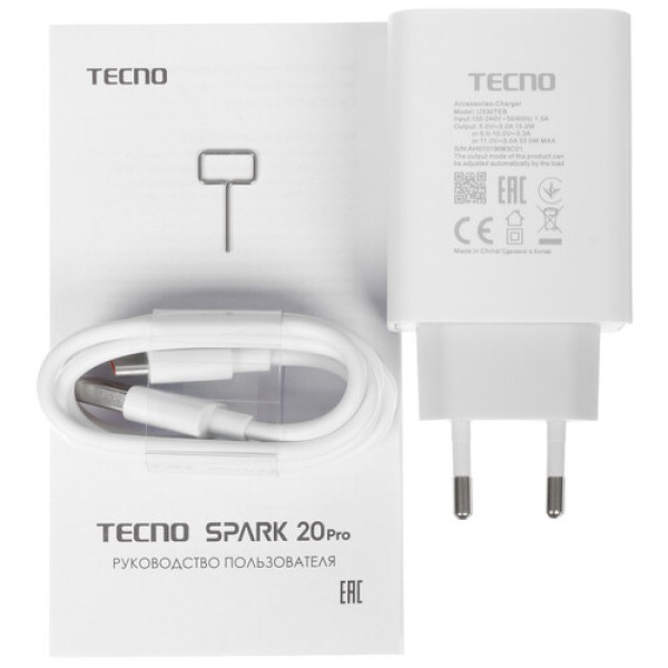 6.8" Смартфон Tecno SPARK 20 Pro 256 ГБ голубой