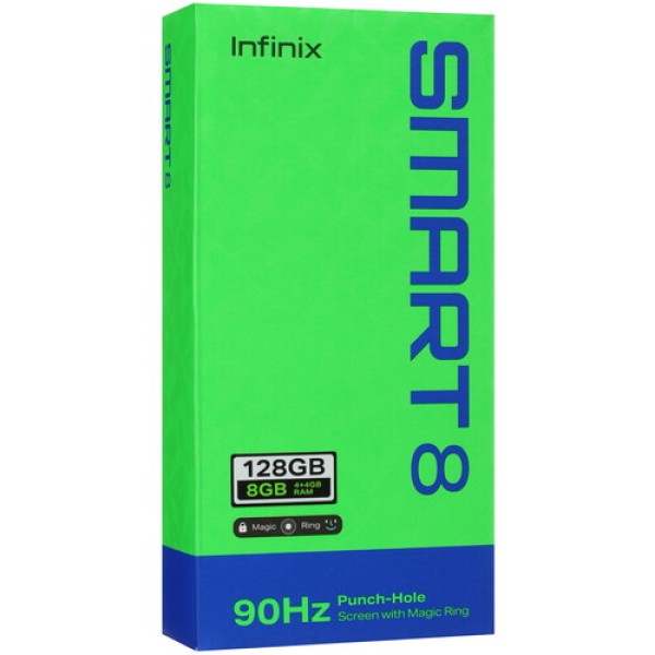 6.56" Смартфон Infinix SMART 8 128 ГБ черный