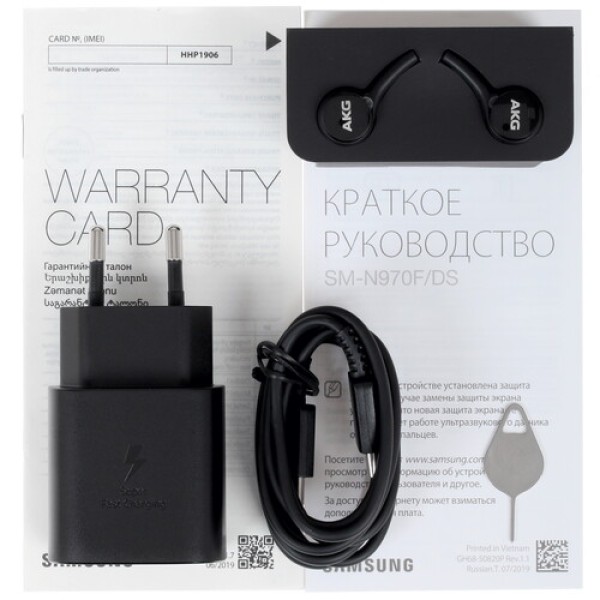 Смартфон Samsung Galaxy Note 10 6.3" 256Gb Black Exynos 9825(2x2.7Ghz+2x2.3Ghz+4x1.95Ghz)/8192Mb/3040x1440/dAMOLED/2SIM/LTE/Cam16+12+12/3500mAh/An9