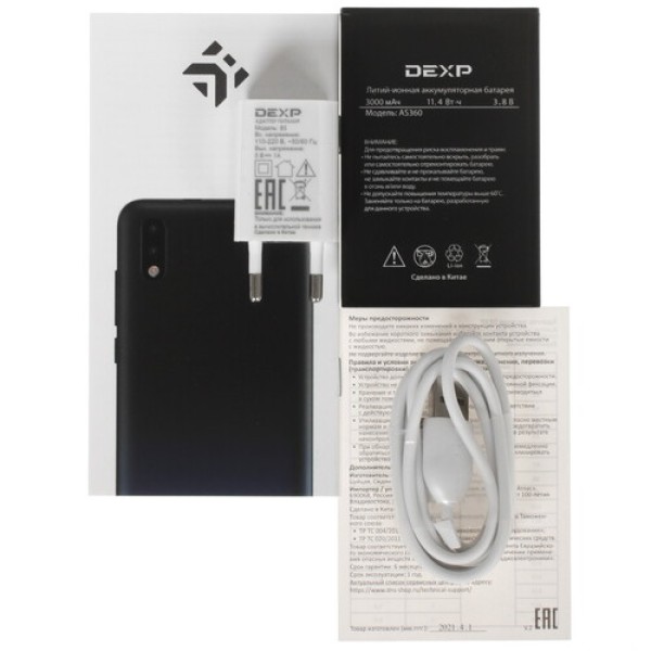6.22" Смартфон DEXP AS360 16 ГБ голубой