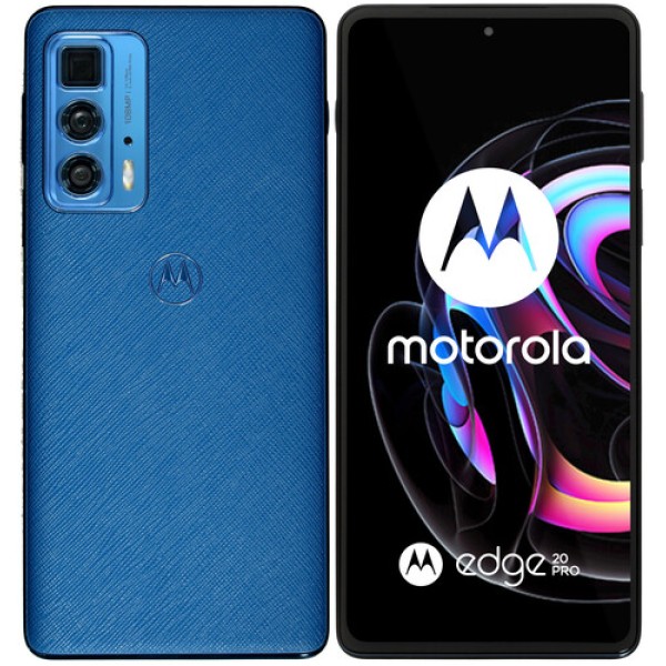 Смартфон Motorola edge 20 pro 12/256Gb [6,7"/5G/NFC/Cam108+8+16Mpx/4500mAh/Vegan leather blue]