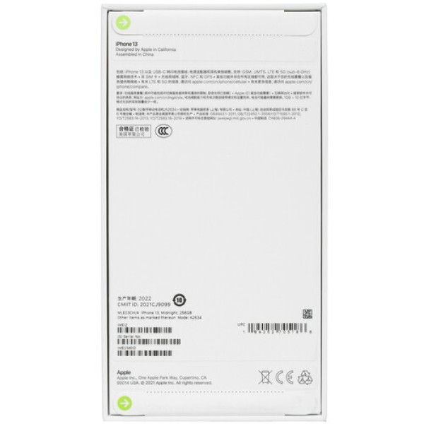 6.1" Смартфон Apple iPhone 13 256 ГБ черный