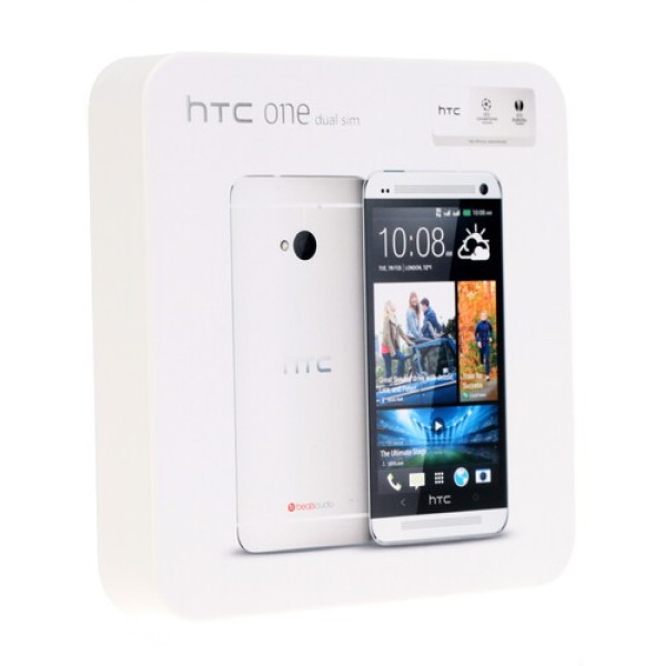 Смартфон HTC One Dual Sim 4.7" 32Gb Silver 4x1.7Ghz/2048Mb/1920x1080/Super LCD3/3G/GPS/Cam4/Android 4.2